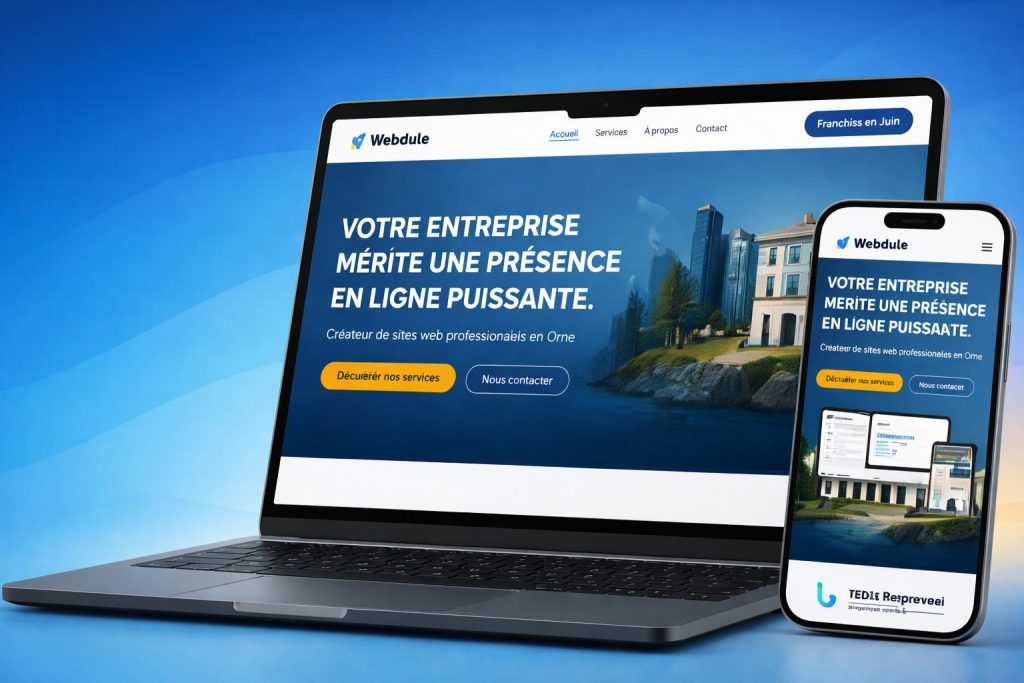 création site web corse sur ordinateur design moderne webisula